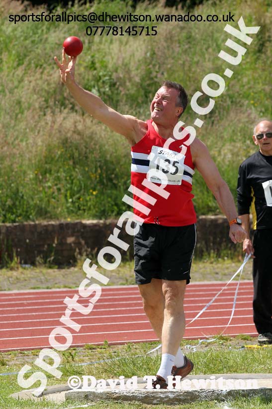 Shot putt, North East Masters Champs, Monkton Stadium,  Jarrow. Photo: David T. Hewitson/Sports for All Pics